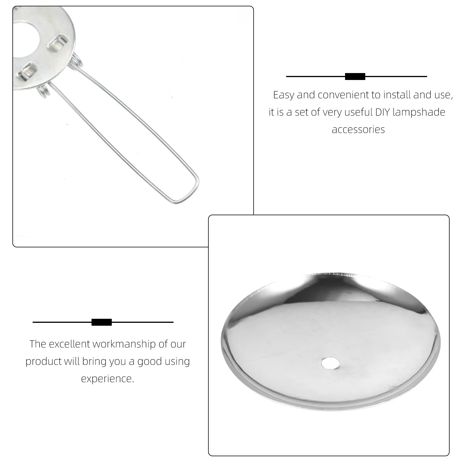 

1Set Lampshade Support Tray Heavy Duty Spring Clips for Table Lamp DIY Lighting Parts Simple Assembly Lamp Cover Support Buckles