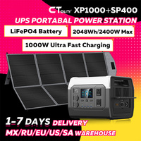 CTOLITY XP1000 1024WH Solar Generator 400W Solar Panel 1600W Camping Portable Power Station Outdoor Lifepo4 Batteries Emergency