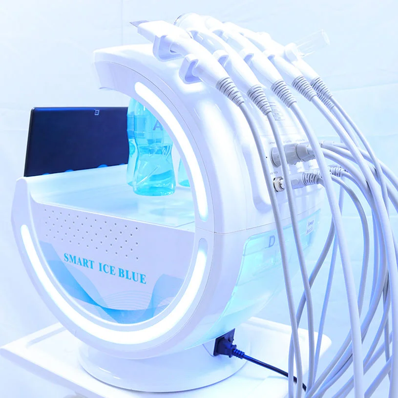 เครื่องวิเคราะห์ผิวหน้า 7 in 1 ไฮโดร สกิน แอนะไลเซอร์ พร้อมฟังก์ชั่นพ่นน้ำ ออกซิเจน ไมโครเดอร์มาเบรชั่น ไดมอนด์ ไฮดรา พีลลิ่ง และทำความสะอาดผิวหน้า