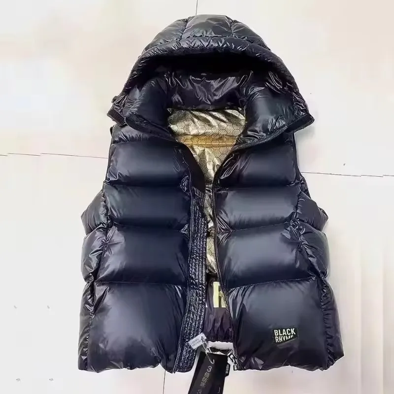 

Женский пуховый жилет со съемным капюшоном, короткая верхняя одежда-пуховик, осень-зима 2022, новая мода, свободный толстый теплый пуховик, женский жилет