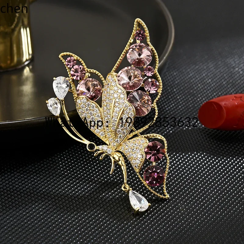 

Luxury breaking cocoon into butterfly elegant brooch women's exquisite suit collar buckle small pin elegant temperament brooch
