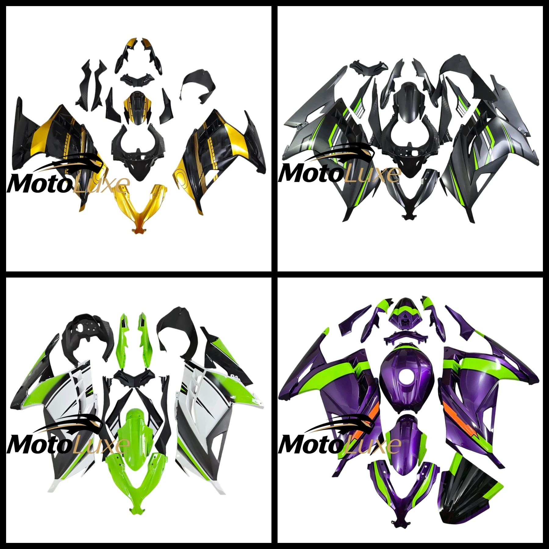 Unpainted Bodywork ABS Fairing raw white fitting for ZX300 250 2013-2017 motorcycle fairing parts assembly FOR EX300 250