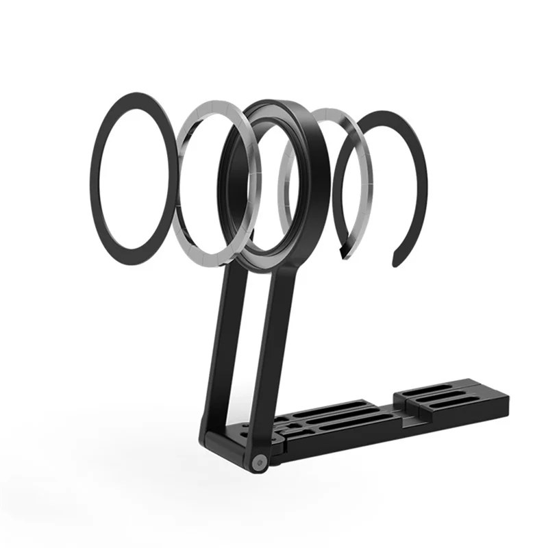 -ABAB Foldable Phone Stand With Fill Light Mini Mobile Phone Desktop Stand Selfie Holder For Magsafe Iphone 16 15 14