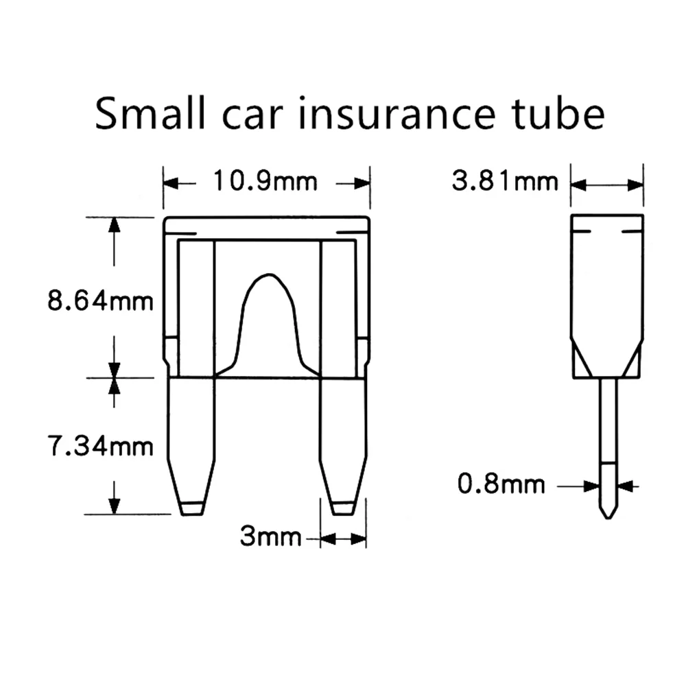 120Pcs Mini Profile Small Size Blade Car Fuse Assortment Set for Auto Car Truck Fusibles 12V 2.5/3/5/7.5/10/15/20/25/30/35A