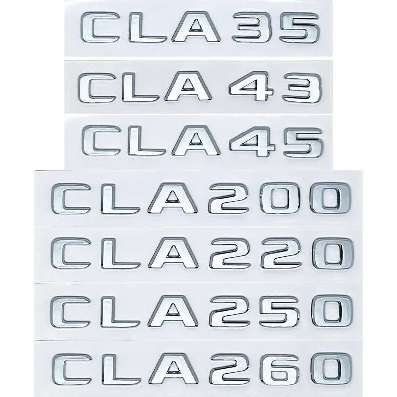 3D Letters CLA180 CLA200 CLA220 CLA250 CLA260 4Matic ABS Emblem for Mercedes Benz C118 W117 Car Fender Trunk Rear Logo Sticker