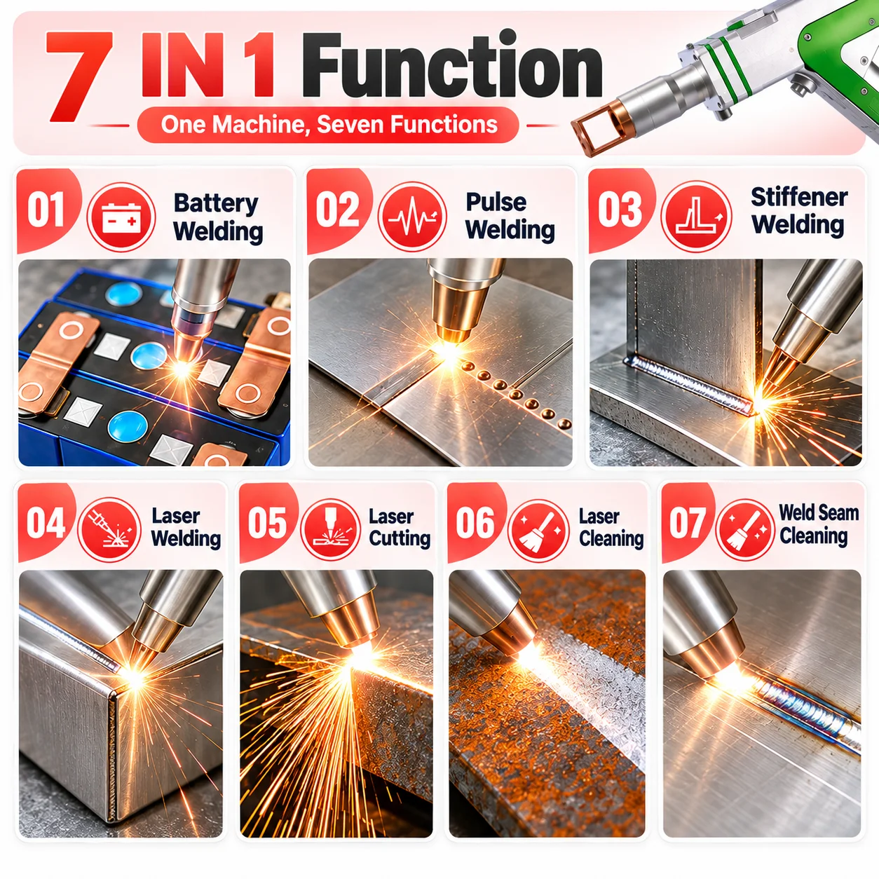 Scotle 7 IN 1 Laser Welder Bat - Laser Soldering Machine Handheld ulasan dan harga