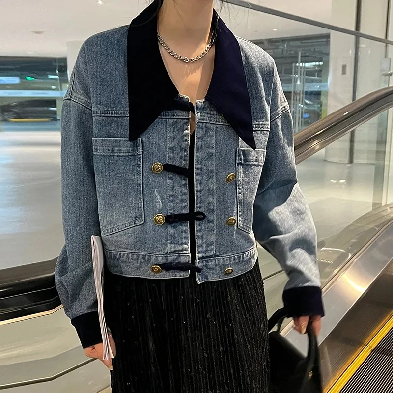 

Denim Jacket Womens 2025 Spring Autumn New Loose Casual Jeans Coat Female Korean Short Vintage Outerwear Large size Tops
