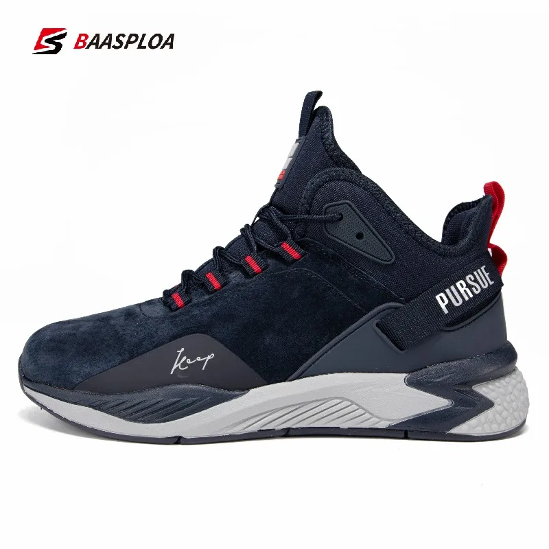 Baasploa New Winter Sneakers for Men Cotton Shoes Waterproof Non-slip Casual Running Shoes Fashion Man Winter Shoe Walking Shoes