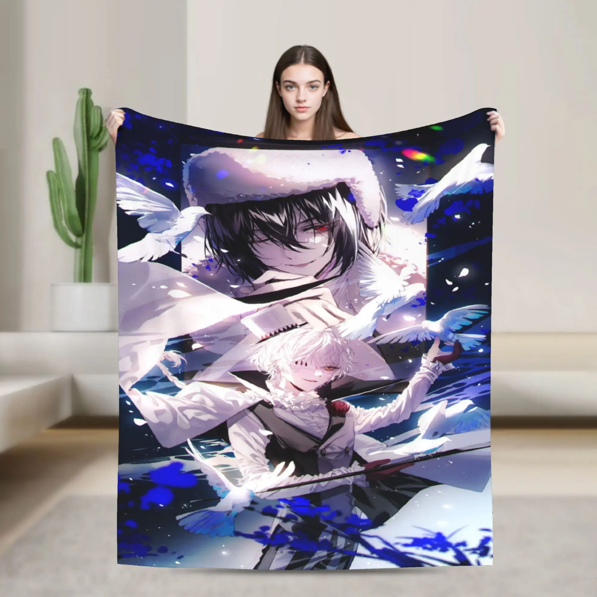 Fyodor D From B-Bungo Stray Dogs Blanket Quality Super Warm  Throw Blanket Winter Airplane Travel Living Room Graphic Bedspread