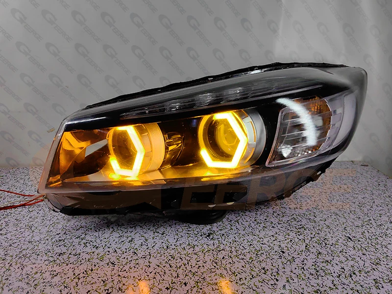 For Kia Sorento UM 2015 2016 2017 2018 2019 2020 Ultra Bright Cotton Hex Hexagon LED Angel Eyes Kit Halo Rings