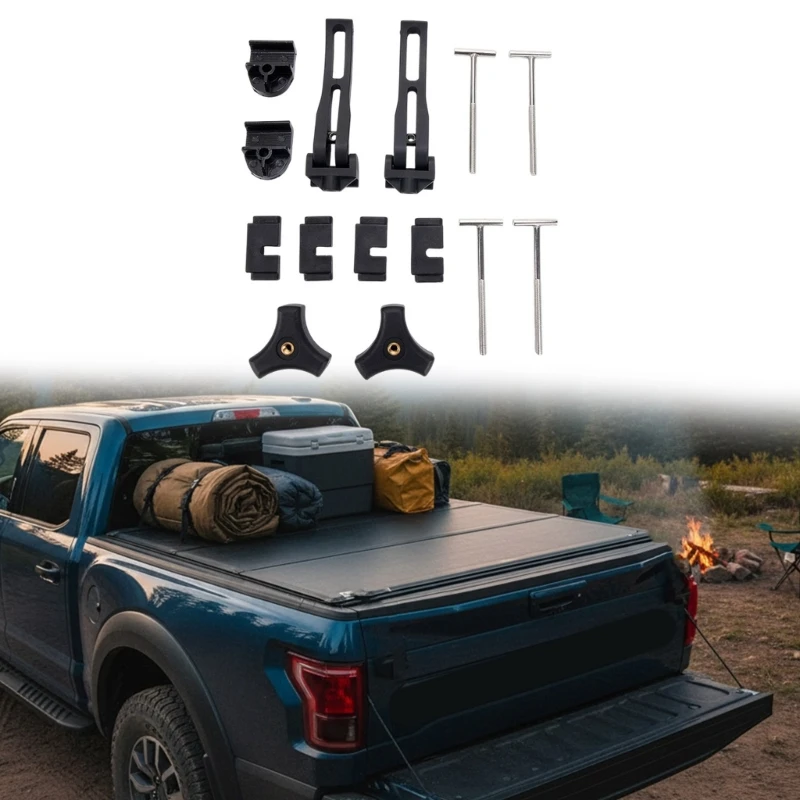  All Terrain Truck Bed Cover Clamp ABS Universal Fitment Shockproof Designs Truck Bed Clamp For Pickup Cargo Management