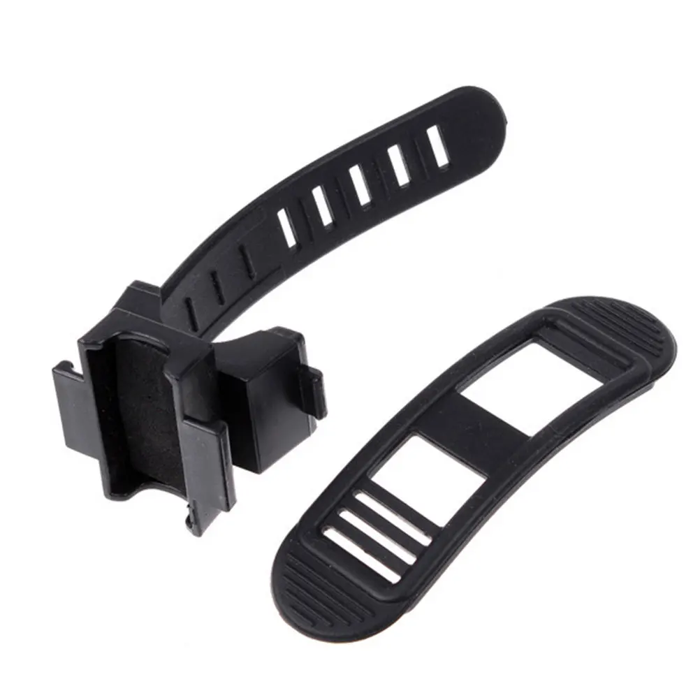 

2Pcs Bike Flashlight Mount Adjustable Plastic Clamp Rotational Handlebar Protector Torch Holder Bike Light Bracket