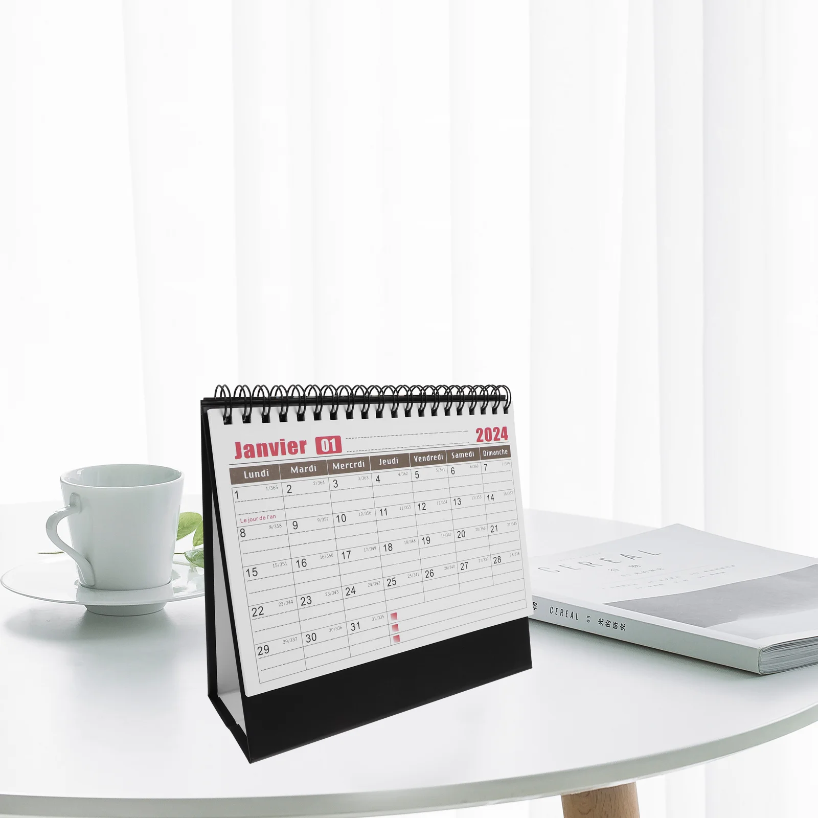 

2024 Desk Calendars Standing Tabletop Office Supplies Daily Use Monthly Planner C704 Thick Paper Design Simple Style Home Office