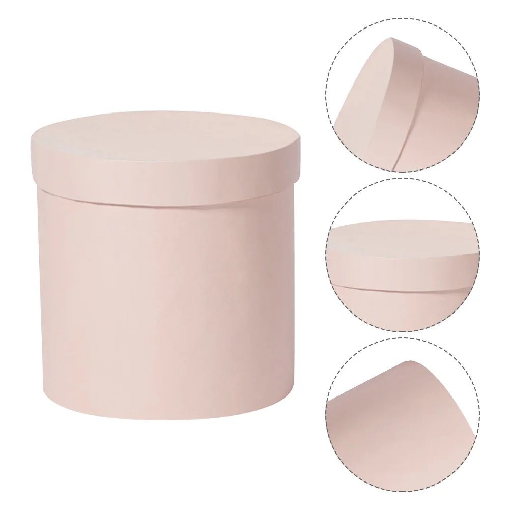 Cylindrical Flower Paper Box Flower Gift Box Preserved Rose Box with Lids Round Packaging Box for Valentines Day Wedding DIY