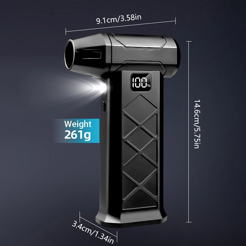 Xiaomi Turbo Jet Blower 800000RPM فرش السيارات في الهواء الطلق منفاخ هواء قوي يده منفاخ قابلة للشحن التوجه PC أداة