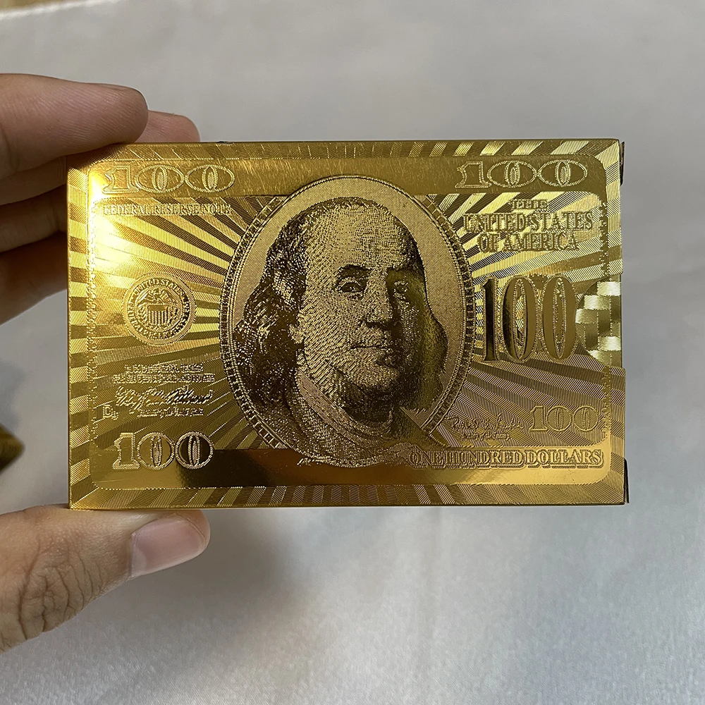 أوراق لعب من رقائق الذهب عيار 24 قيراط - مثالية لبوكر والنكات العملية وهدايا الحفلات! عيد الميلاد، الهالوين، هدية عيد الشكر