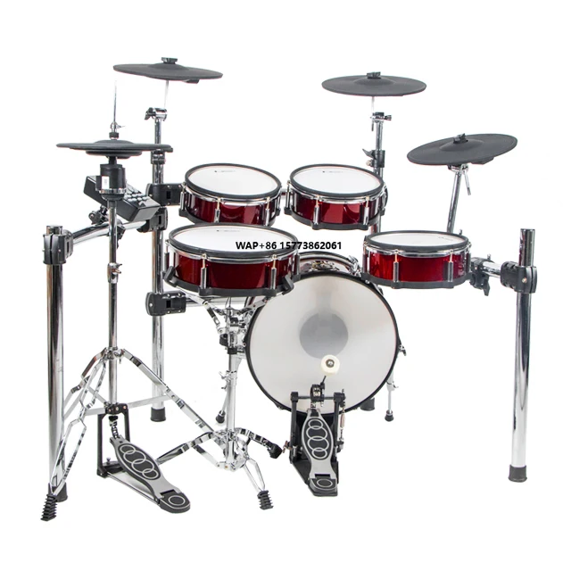 Lemon Drum T850 RD/BK 5 Drum Pads and 4 Cymbals for Electronic Drum Set