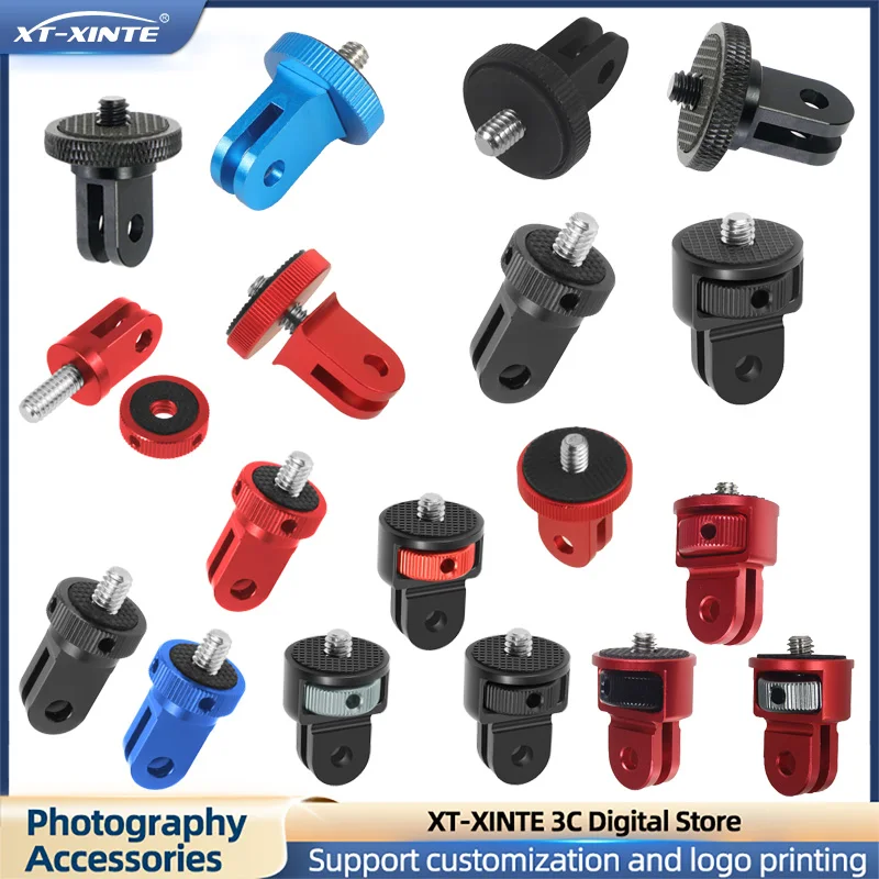 

1/4 Inch Screw Tripod Adapter 360 Rotating Mount Holder For Go Pro 13 12 11 10 9 8 Insta360 One X2 X3 X4 DJI Camera Accessories