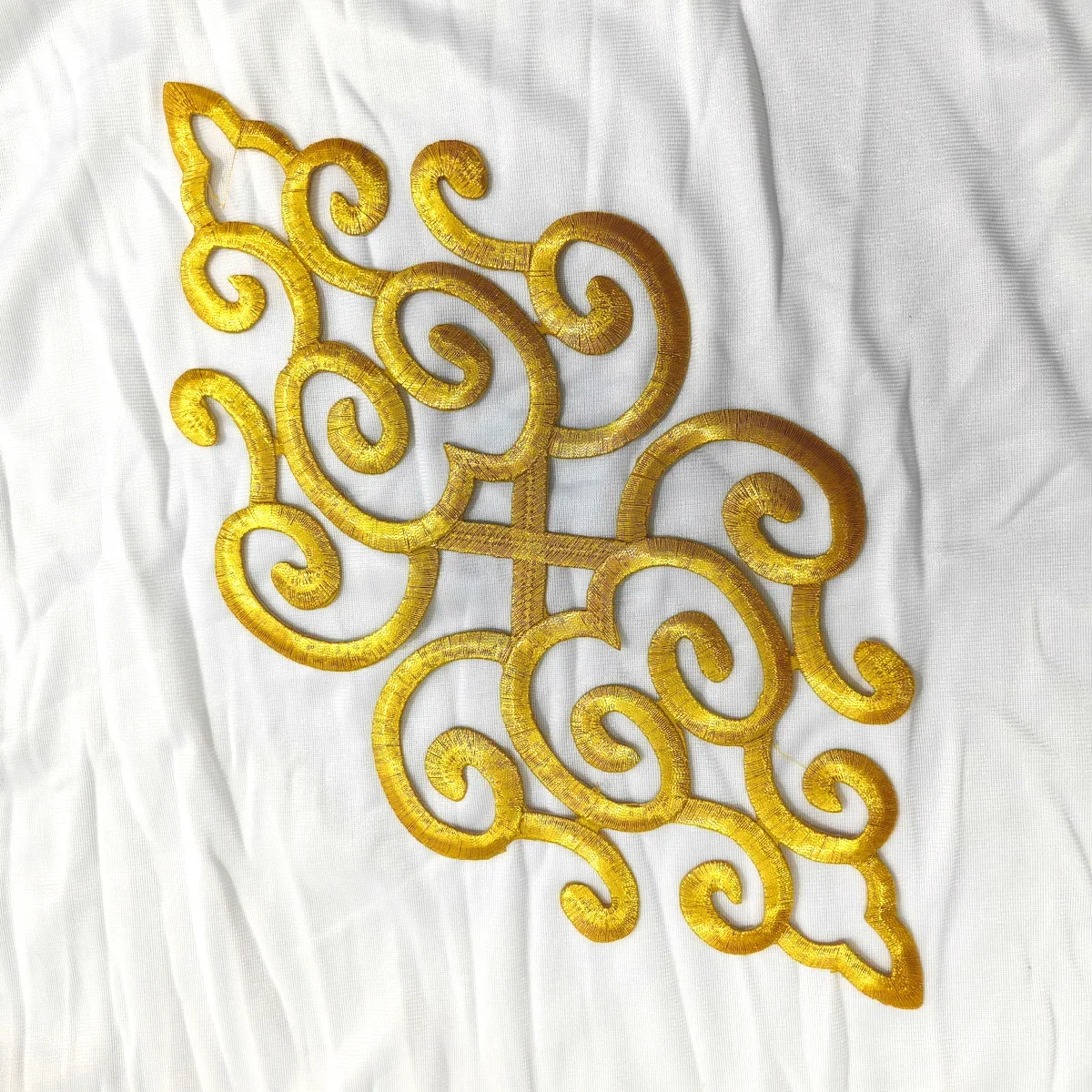1 Piece Gold Embroidery Appliques Iron On Patches For Cosplay Diy Clothes  Trims Garments Budges Accessories