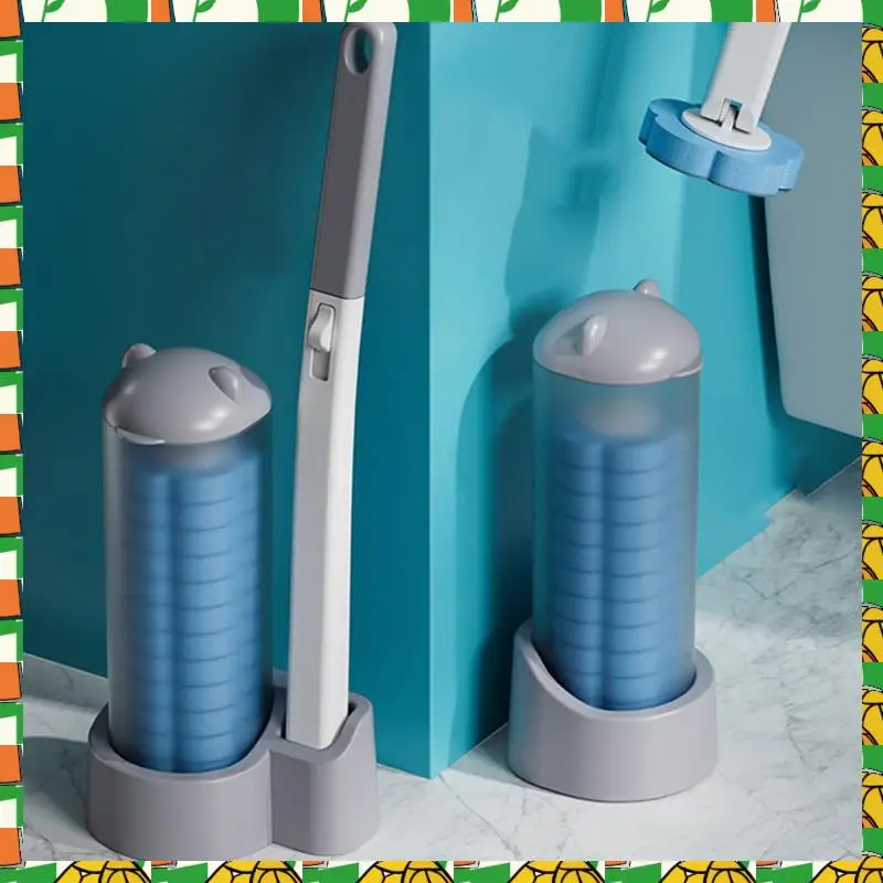 

Professional Tool Disposable Toilet Brush Cleaning Kit With 12 Disposable Toilet Brush Refill Heads,For Bathroom Cleaning 40X12.