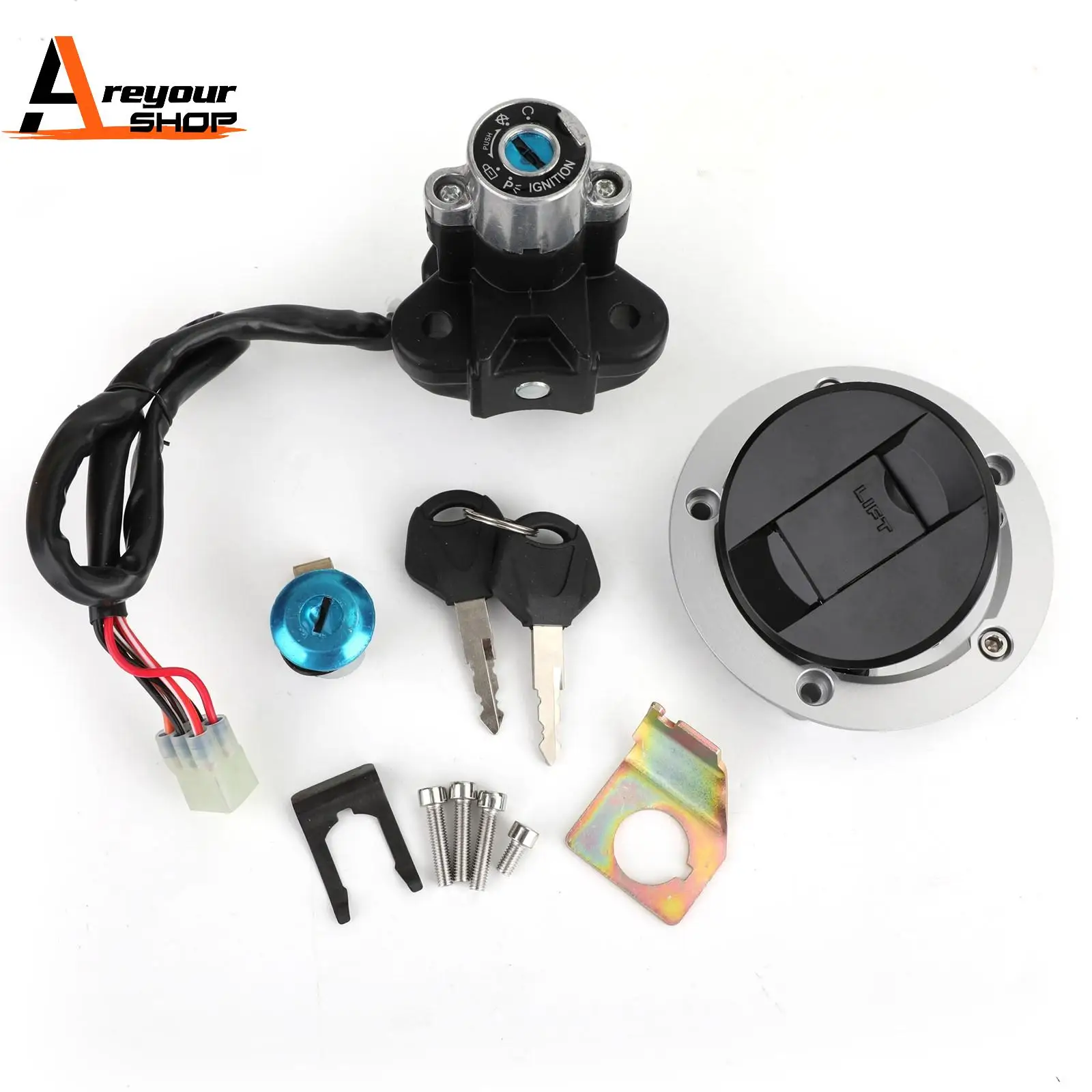 areyourshop-igniton-key-switch-fuel-cap-seat-lock-set-for-suzuki-sv1000-sv-1000-2003-2004-2005-2006-2007