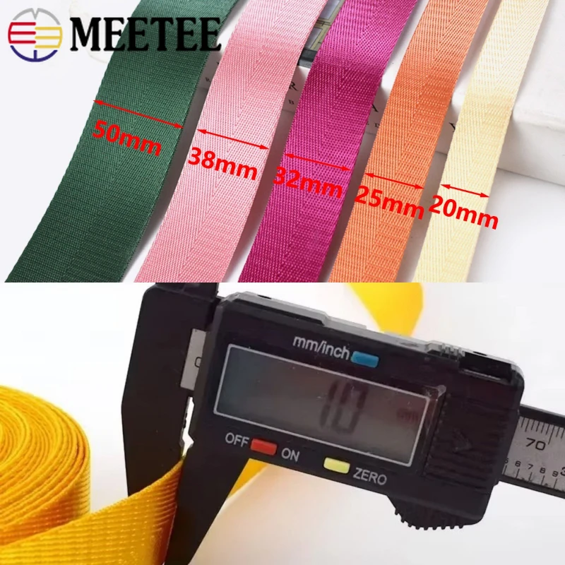 10Meters 20-50mm Nylon Webbing Tapes Ribbons For Belt Dog Collar Backpack Strap By The Meter Bias Binding DIY Sewing Accessories