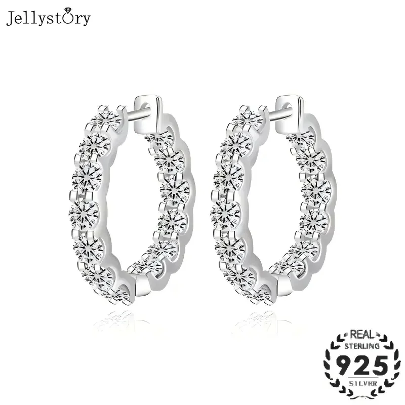 Best-Selling S925 Sterling Silver Bull Head Moissanite Stud Earrings D Color 2.6 Carat Full Diamond Versatile Fine Jewelry Gift