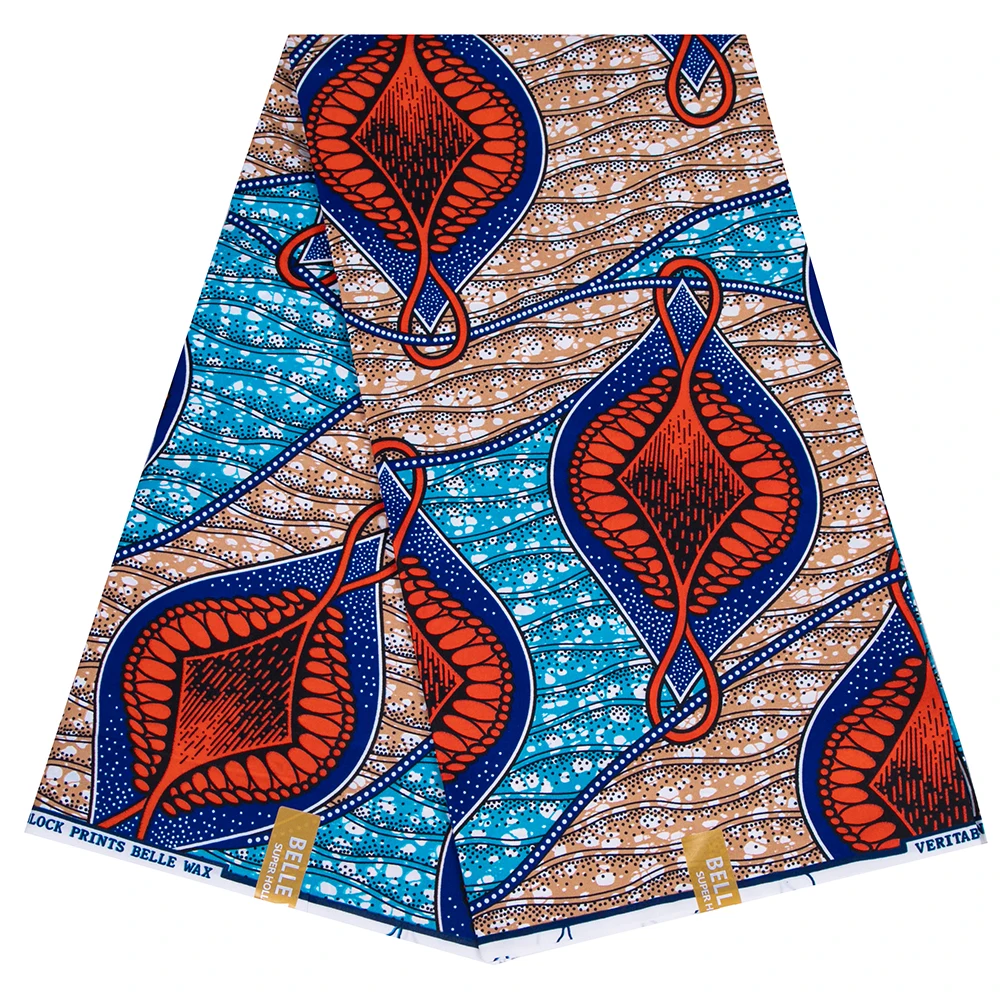 100% Polyester Ankara Africa Prints Circle Real JAVA Wax Fabric Tissu Loincloth Sewing Wedding Dress Crafts Patchwork Material