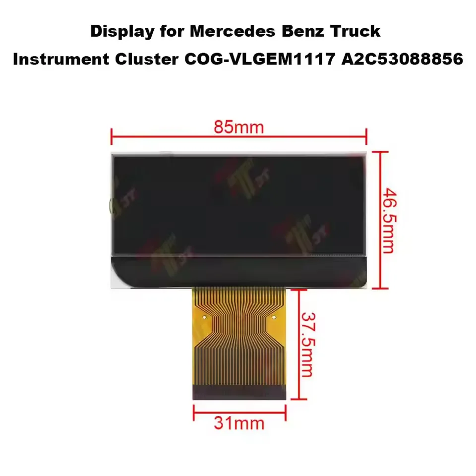 

LCD Display for Mercedes Benz Truck Instrument Cluster COG-VLGEM1117 A2C53088856