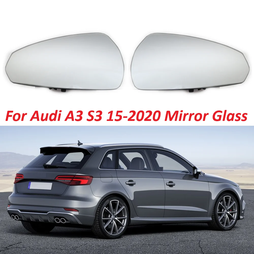 White Heated Side Rear View Mirror Glass Door Wing Mirrors For Audi A3 Quattro SPORTBACK E-TRON S3 2015-2020 Auto Exterior Parts