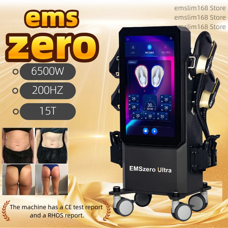 

6500W 200HZ MYOslim Sculpt Machine RF EMS Body Sculpting Shaping Weight Loss Electromagnetic Slimming Muscle Stimulation Therapy
