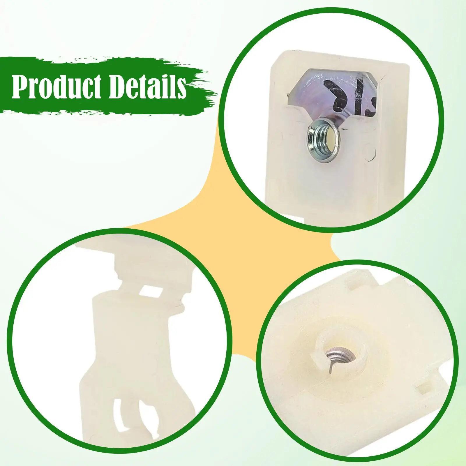 Door Glass Holder Connector Easy to Install Replacement Automobile Parts Professional Repair Parts Fixed Clip for 2007-2009