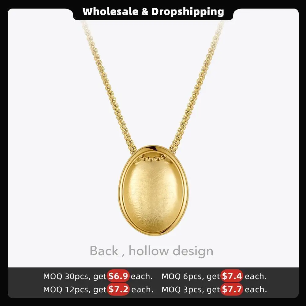 ENFASHION Hollow Pebbles Stainless Steel Long Necklace For Women Fashion Jewelry Gold Color Necklaces Colar Halloween P213266