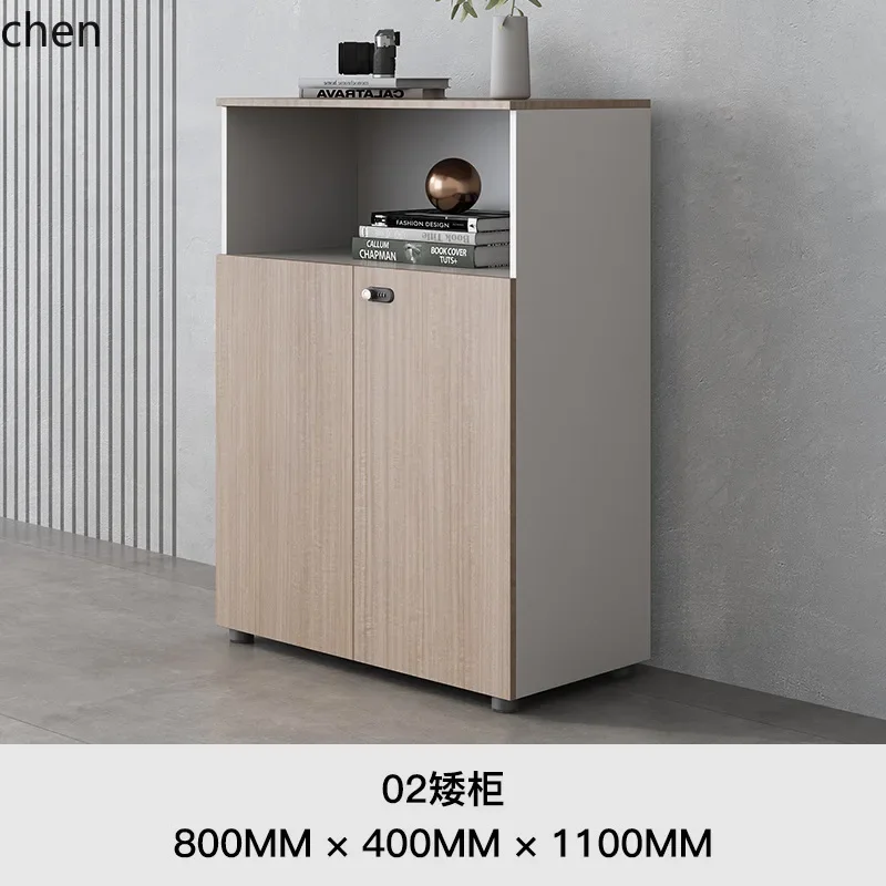 ZML Office Wooden Office File Cabinet with Password Lock Storage Filing Cabinet Office Furniture