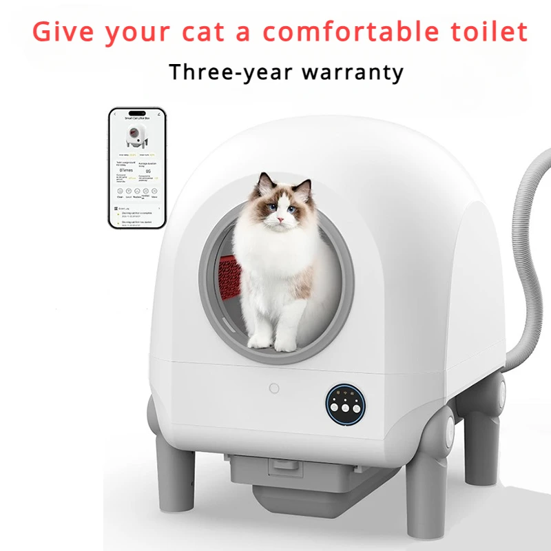 

Automatic Smart Cat Litter Box Self Cleaning with Camera for Multiple Cats with Tuya APP Control Arenero Gato Cerrado Cat Toilet