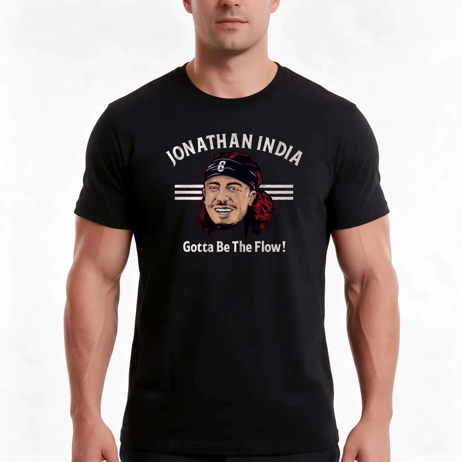 Jonathan India gotta be the flow T-Shirt Summer Casual Cotton Tee Oversized Streetwear Tops Vintage Graphic Print
