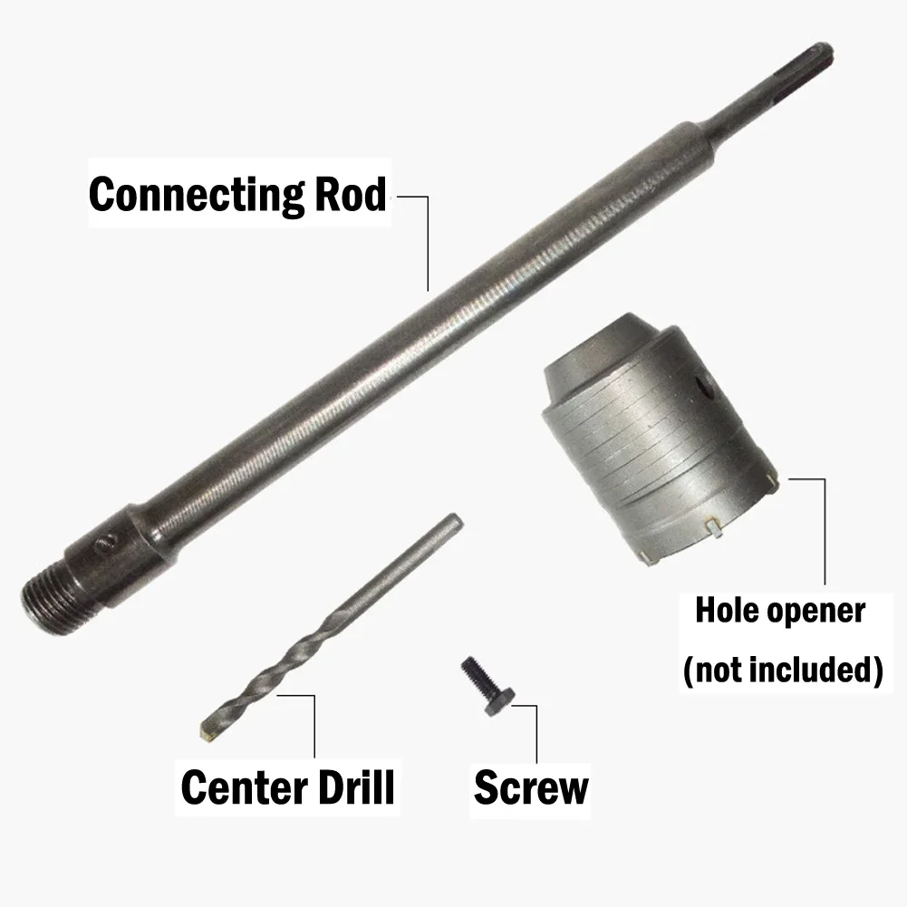 카바이드 라운드 생크 벽 구멍 톱, 전기 해머 드릴 비트, 커넥팅 로드, 드릴링 벽 벽돌 콘크리트, 1 세트, 110mm, 200mm, 320mm