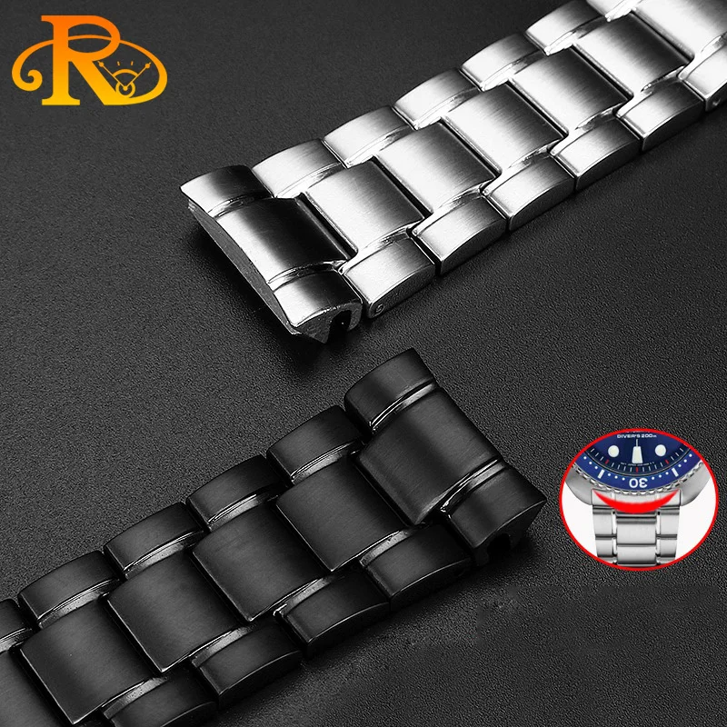 Solid stainless wristband For Seiko steel watch strap abalone series turtle srpa21 srp777 srpc25 srp773  SRP779 Bracelet 22mm