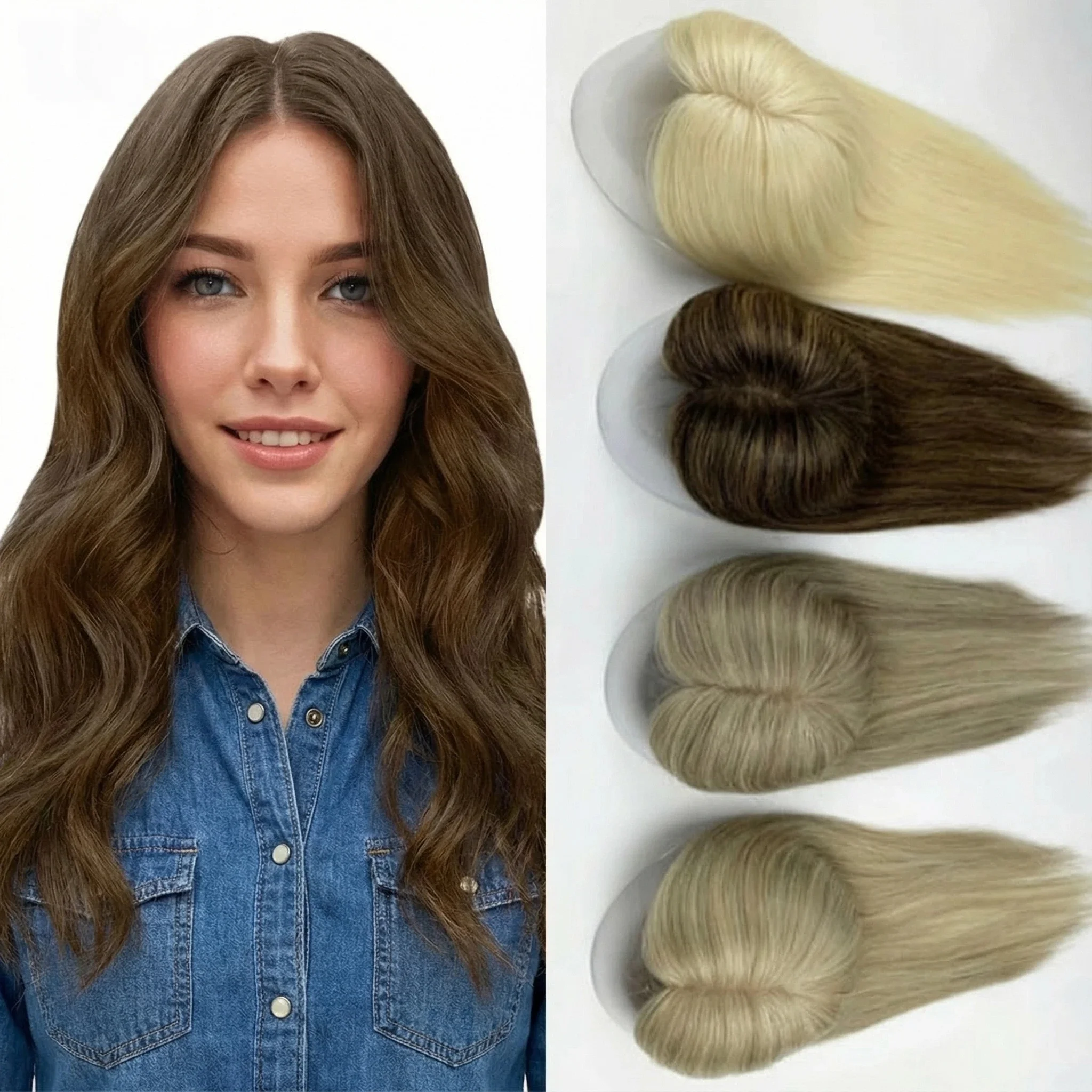 

Ультра-премиальный топпер из натуральных волос | Моно-скэллап (или Моноскэллап) | Высокая плотность и реалистичность | Без коротких волос | Разнообразие цветов и размеров