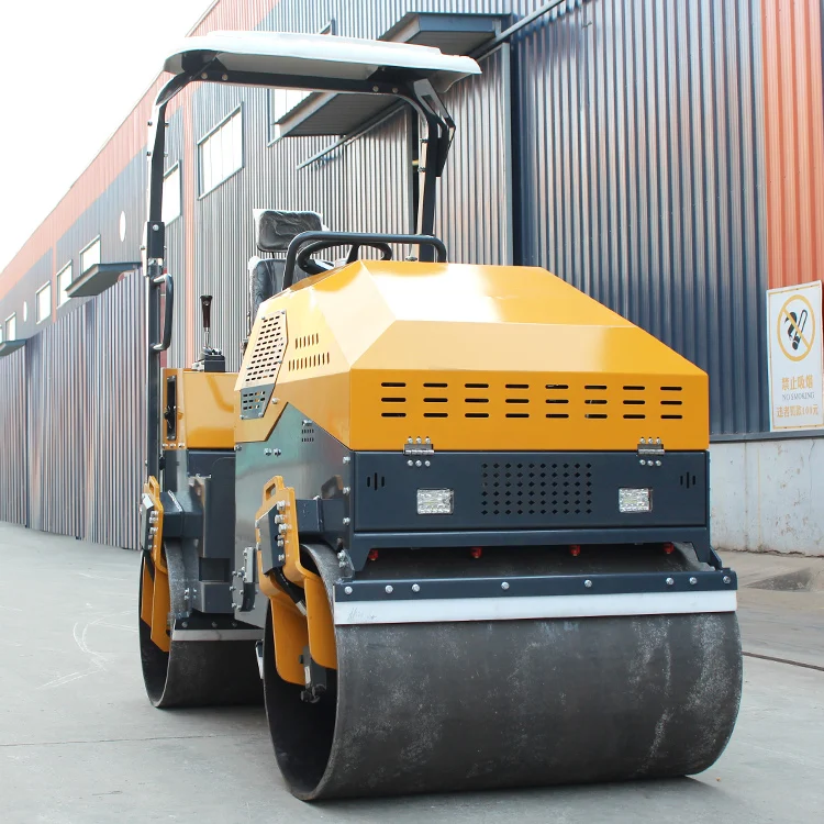 Hydraulic 3 Ton Water Cooled Diesel Engine Ride on Road Roller Compactor