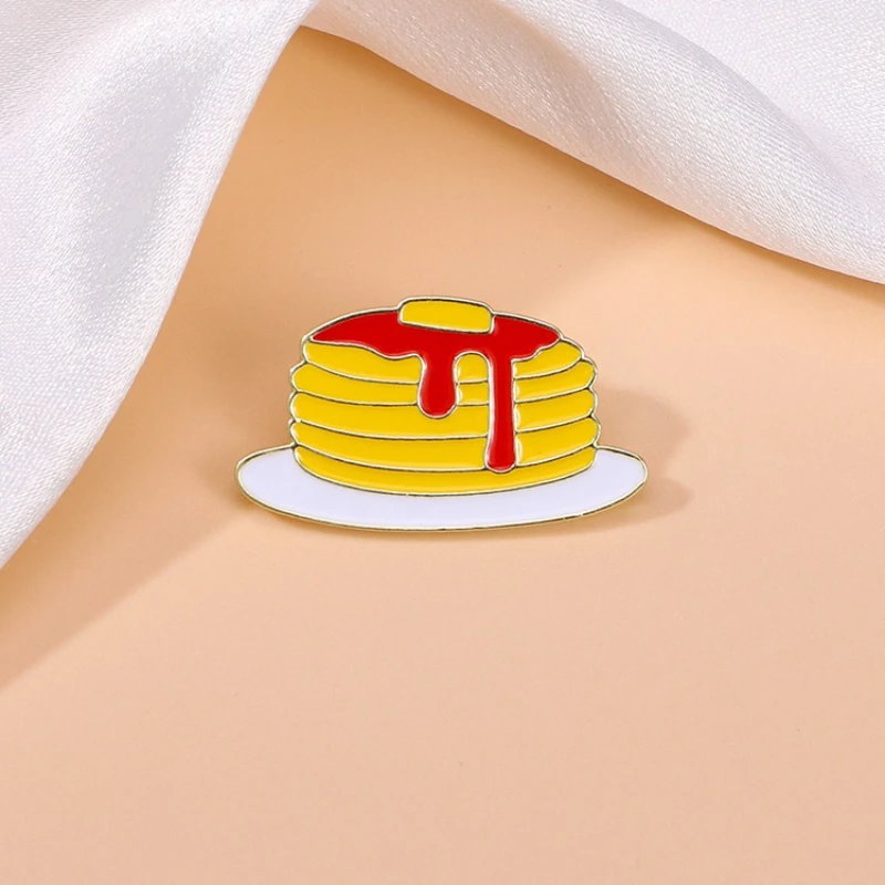 Cute Cartoon Butter Pudding Cake Brooch Alloy Badge Pin for Students DIY Clothes Bags Shoes Hat Scarf T-shirt Jeans Accessory