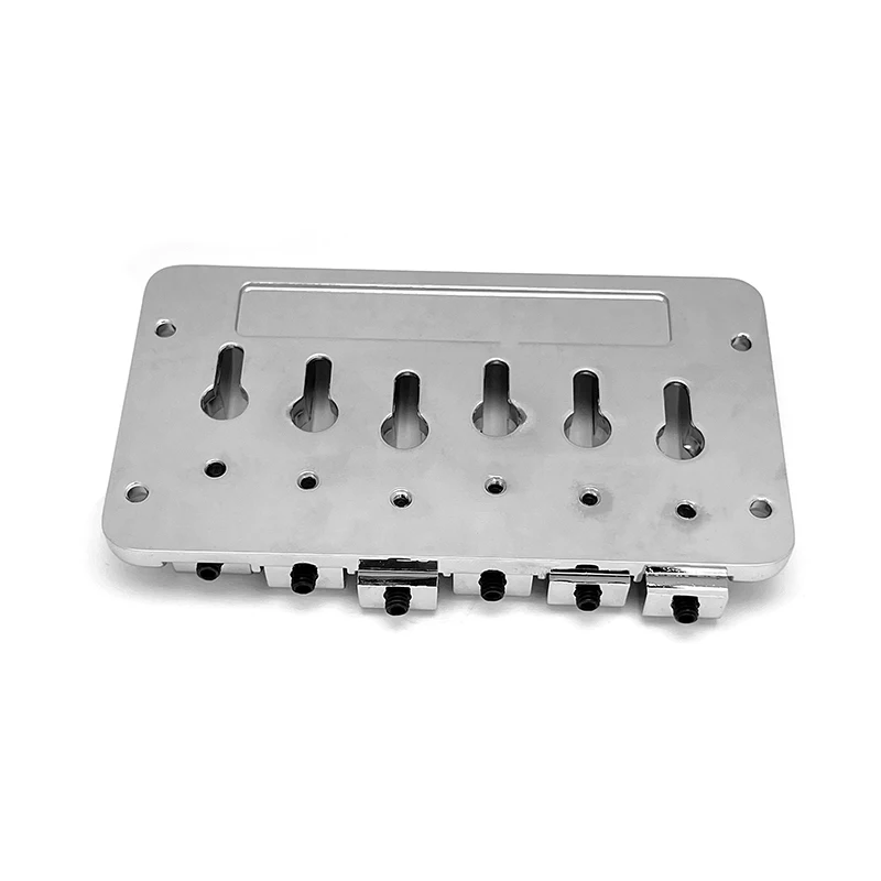 Separated Saddle 6 String Bass Bridge 108x60MM String Body Through String Spacing 15MM Bass Fixed Bridge