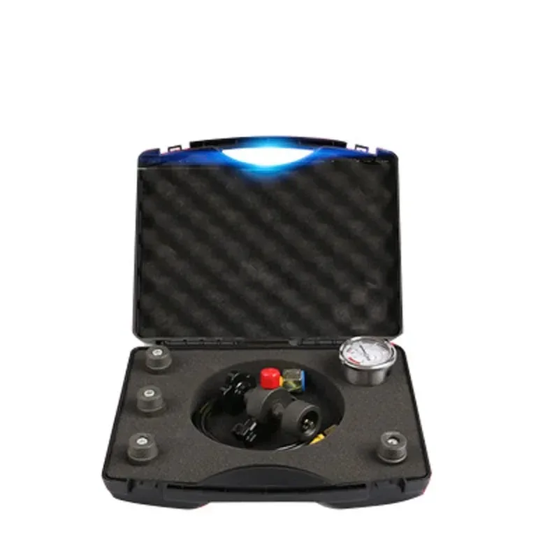 0-400Bar 6000PSI Hydraulic Pressure Gauge Test Kit Nitrogen Charging Valve 5 Adapters Automotive Diagnostic Repair Tool