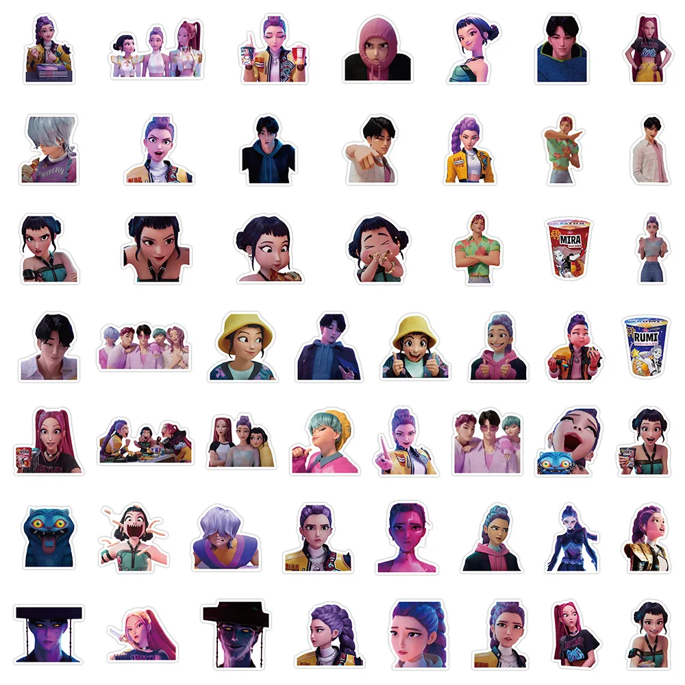 50 pezzi KPOP Witch Girl Group adesivi Idolo coreano Anime adesivi decorativi impermeabili per telefono adesivi personalizzati all'ingrosso per