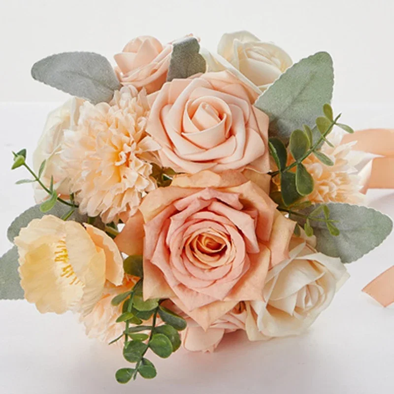 1pc Wedding Bouquets for Bride Bridesmaid Party Ball Photo Props Graduation Ball Rose Bouquet Anniversary Confession Gift