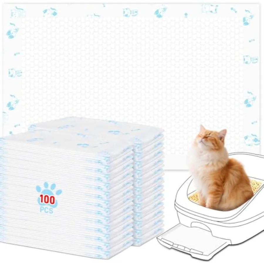 

Сменные впитывающие пеленки для кошек 16,9 x 11,4 дюйма, 100 штук, супервпитывающие, с контролем запаха, для системы уборки Cat Pads Tidy Cats Breeze