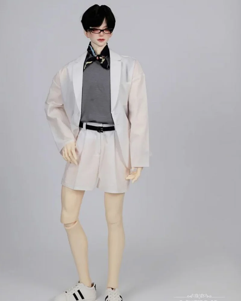 

bjd doll clothes are suitable for 1/3 1/4 size white casual suit shorts set doll accessories