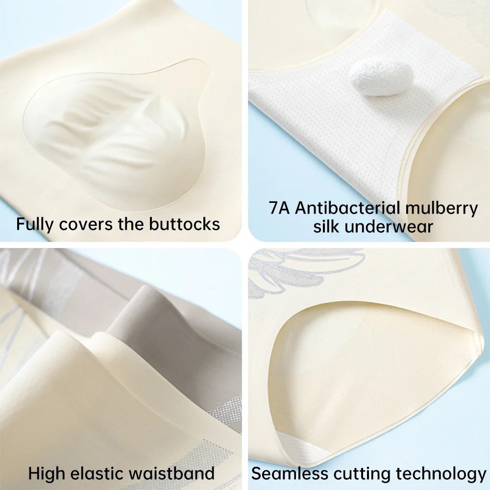 Seamless Mid Rise Tummy Control Panties Butt Lift Antibacterial Shaping Underwear Soft Full Cover Buttock Abdominal Shape Pant - Image 6