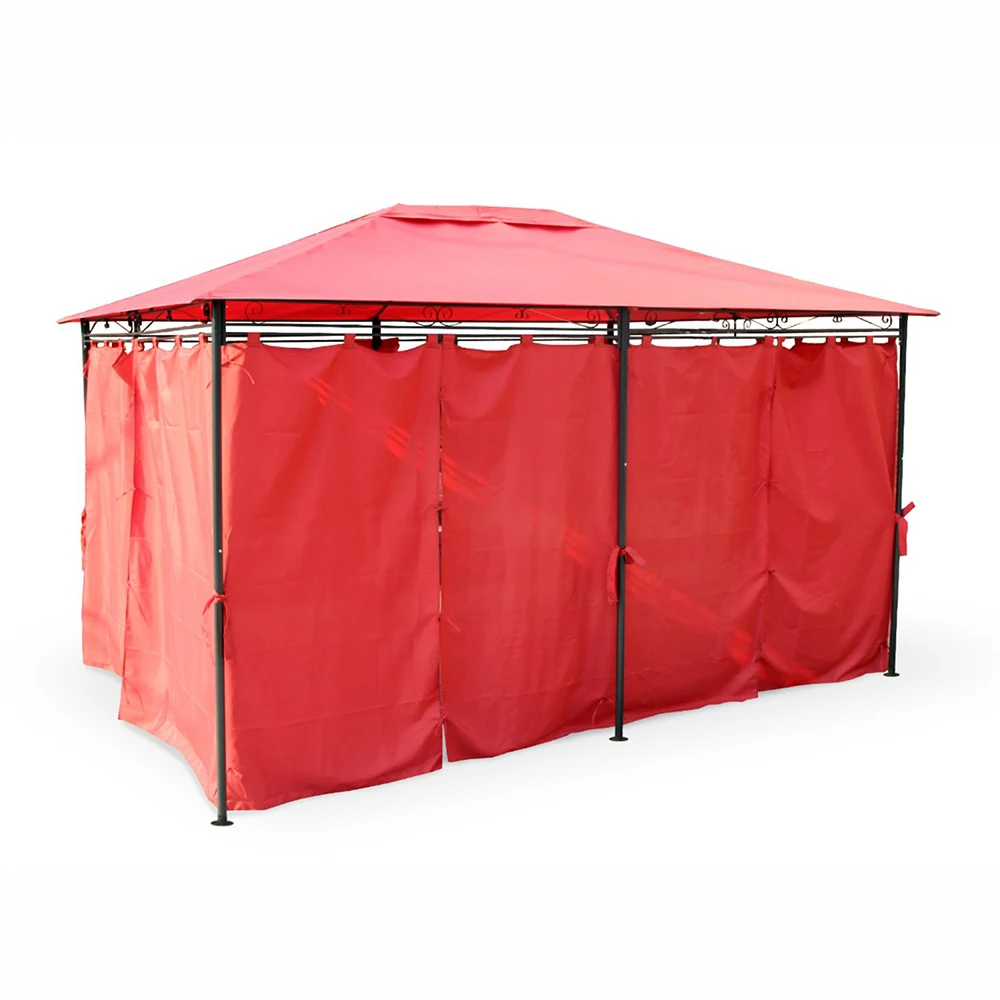 خيمة معدنية كبيرة مزدوجة العلوي 3x4 قابلة للفك ومطلية بولي كلوريد الفينيل مقاومة للماء للحديقة #2