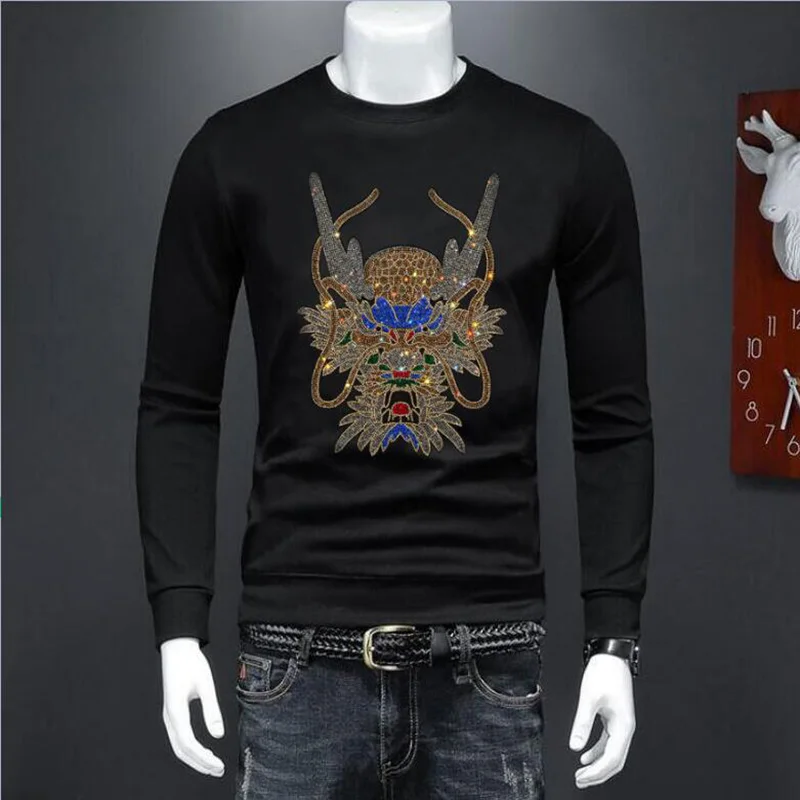 

2025 Men High Quality Pullover Sweatshirt New Designer Rhinestone Hoodie Drop Shipping